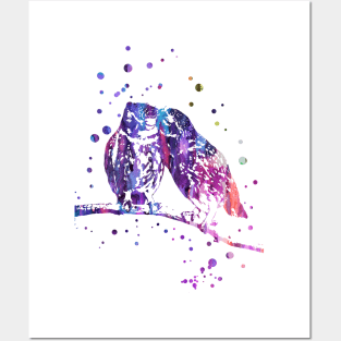 Owl in love Posters and Art